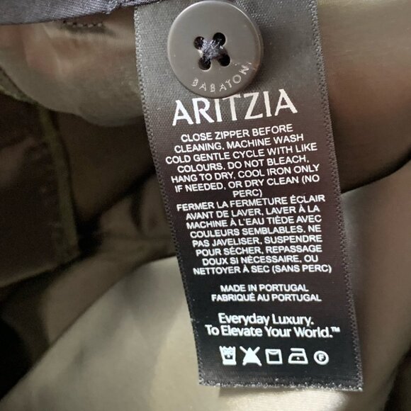 Aritzia Babaton Chisel Skirt Structured Mini Pencil Skirt Dark Olive - Picture 13 of 16